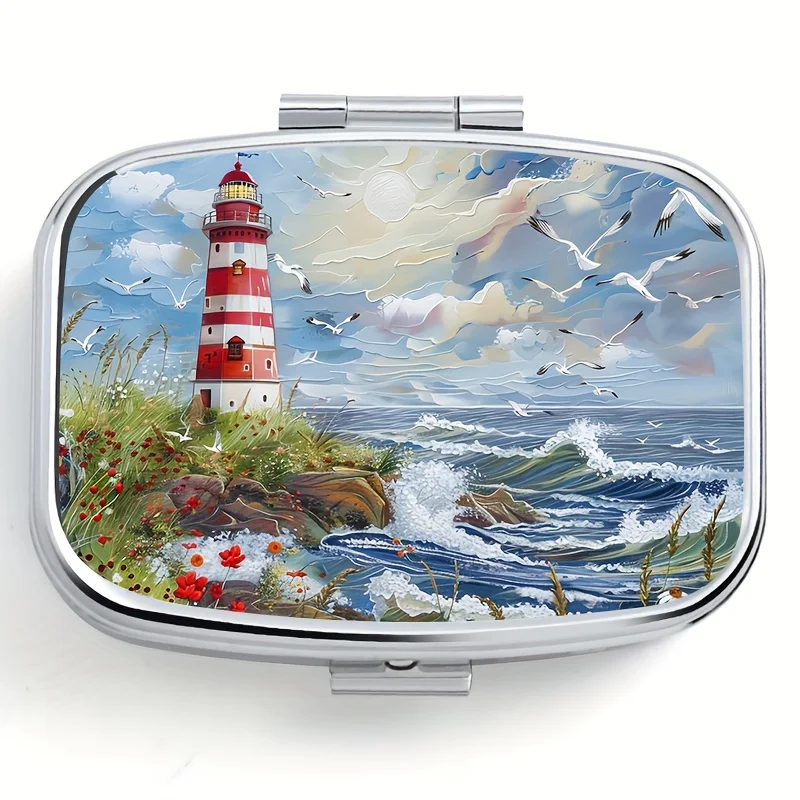 

Seaside Lighthouse pill box, 2-compartment.