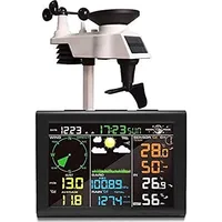 Sainlogic Wireless Weather Station With Outdoor Sensor, 5-in-1 Weather Station Indoor Outdoor With Rain Gauge,Weather Forecast C