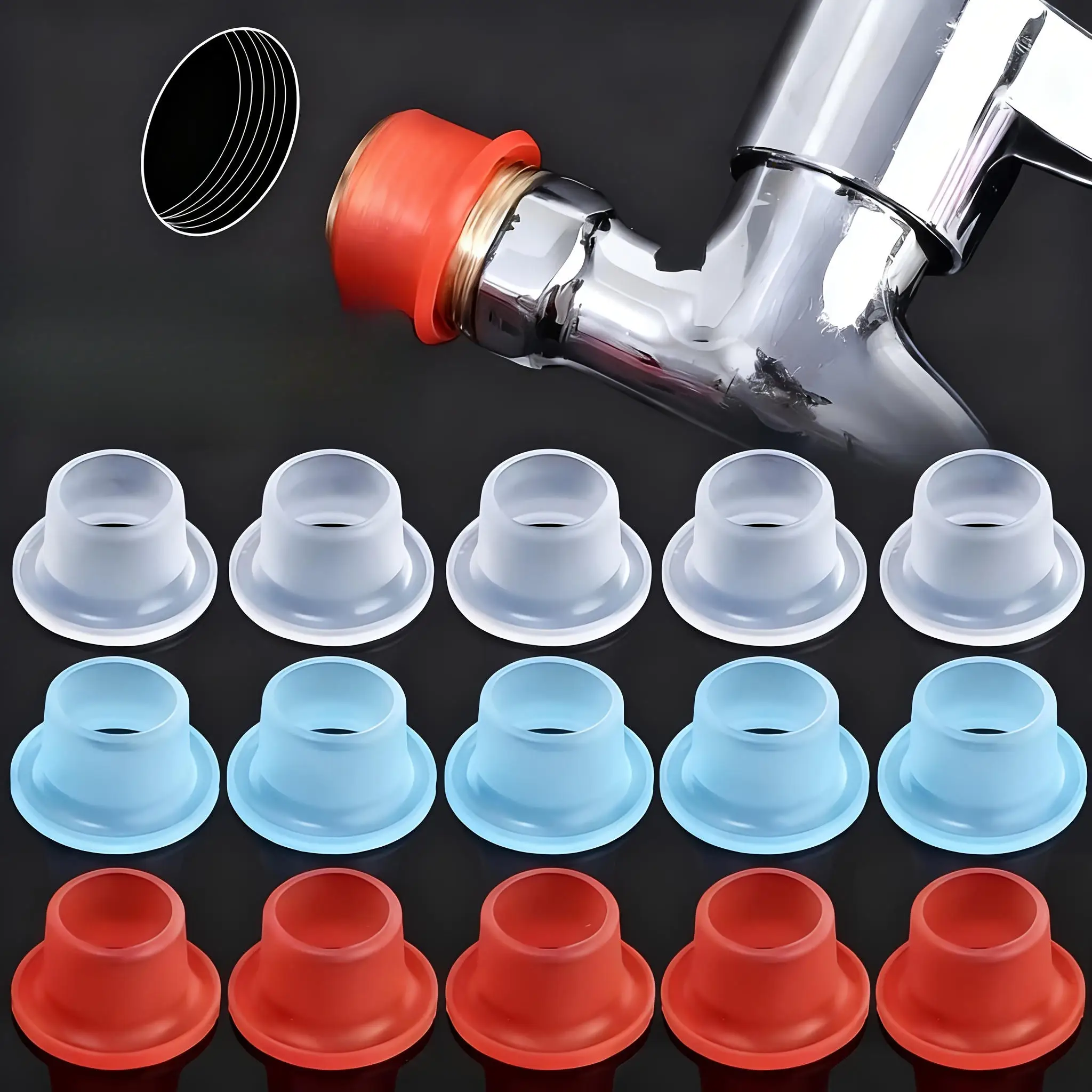 10Pcs High Quality Silicone Faucet Sealing Gasket, Waterproof Durable Seal to Prevent Water Dripping and Leakage