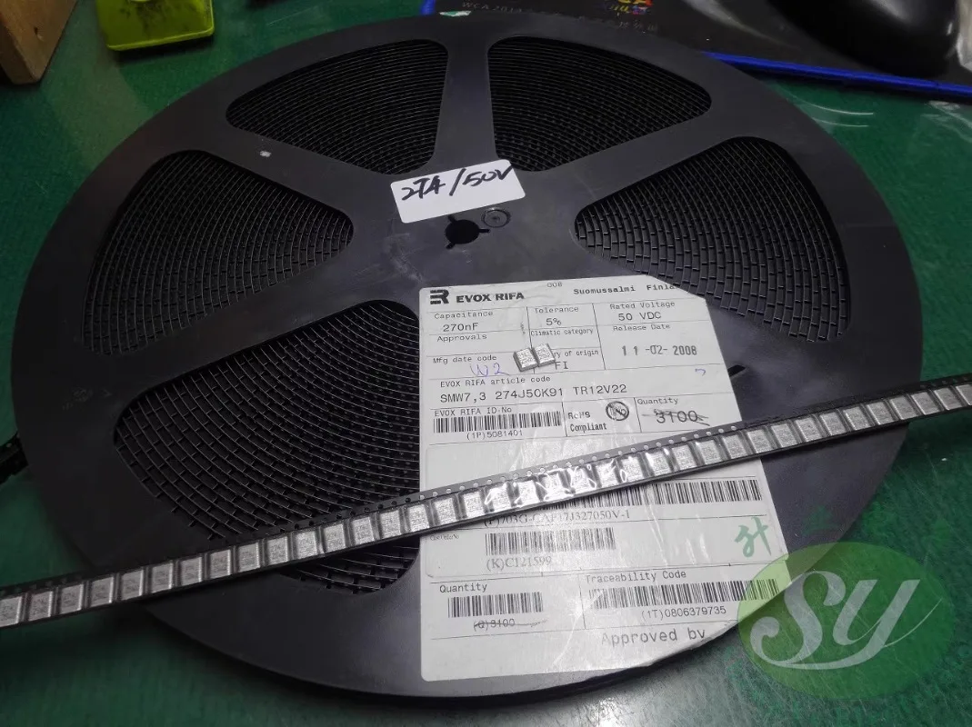 10PCS SMW7.3 0.27uf/50v 270nf u27 274 New chip film capacitor