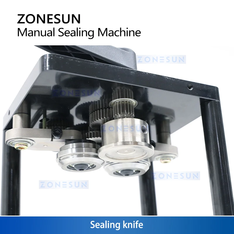 ZONESUN ZS-FJG100 Sigillatrice manuale per lattine in PET e alluminio nella produzione di piccoli lotti