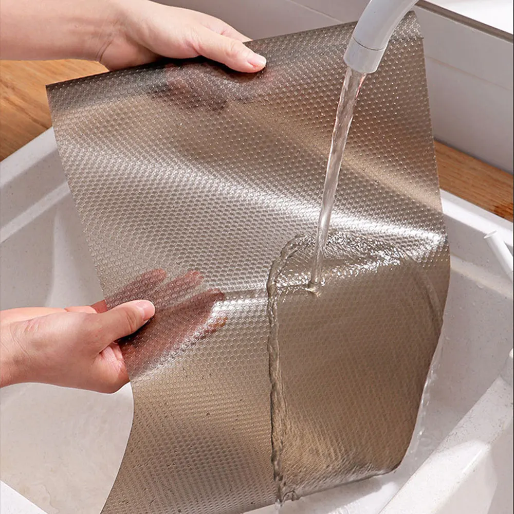 Reusable Drawer Liners Washable Dustproof and Non-slip Placemats Kitchen Cabinet Mats Refrigerator Non-slip Liners Shelf Paper ﻿