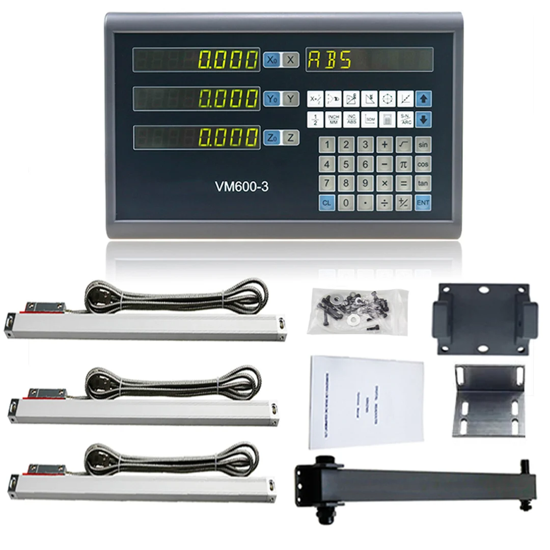

Linear Scale Measuring Instruments 3 Axis Dro Set/Kit Lathe Milling Machines Digital Readout Linear Encoders 5u Scale Measuring