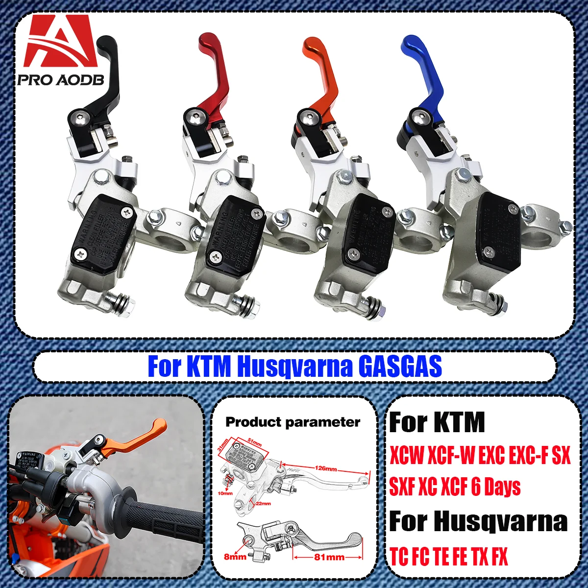 

For KTM SX SX-F XC XCF EXC EXC-F XCW XCFW 125 150 200 500 TPI Six Days Motorcycle Brake Master Cylinder Clutch Pump Brake Lever