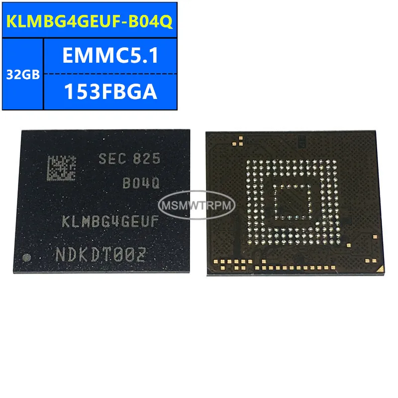 SDINBDA6-32G-X KLMBG4GEUF-B04Q KLMBG4GEUF-B04P EMMC5.1 32GB 153FBGA 메모리 칩 IC 전자 부품 신제품 정품