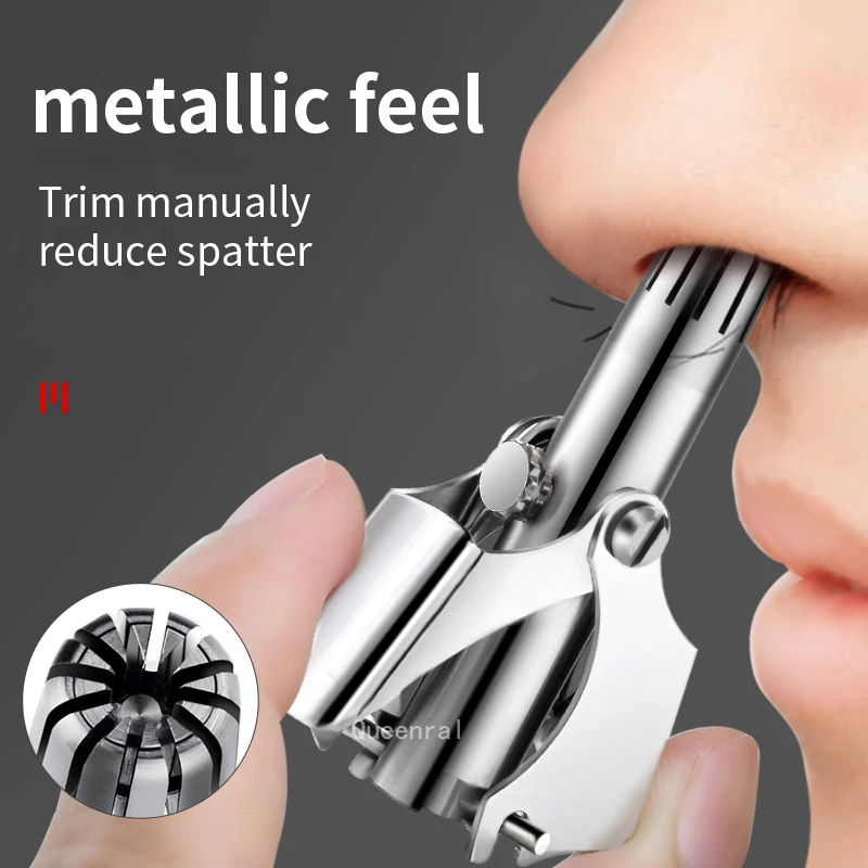 Nose Hair Trimmer For Men Women Stainless Steel Shaver Washable Professional Scissors Nez hair Removal Tool Razor Remover Manual