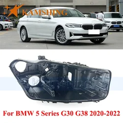 CAPQX Front Headlight Base Cover For BMW 5 Series G30 G38 2020-2022 Head Light Back Lid Head Lamp Rear Shell Headlight Base