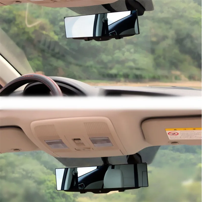 Car Mirror Interior Rearview Mirror Universal Auto Rear View Mirror Anti-glare Wide-angle Surface Blue Mirror Auto Accessories