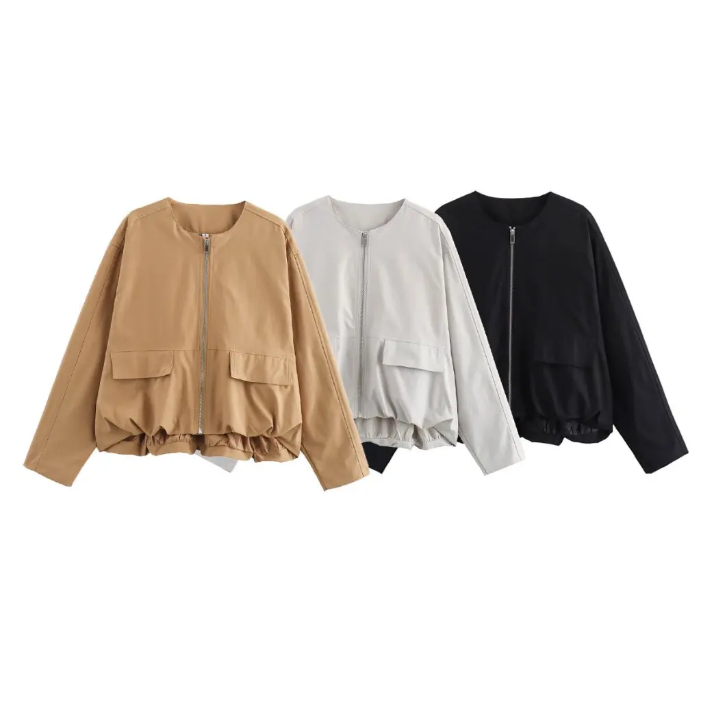 

Women's Fashion Street Casual Windbreaker Jacket European American Style Outdoor Flying Coat A14069