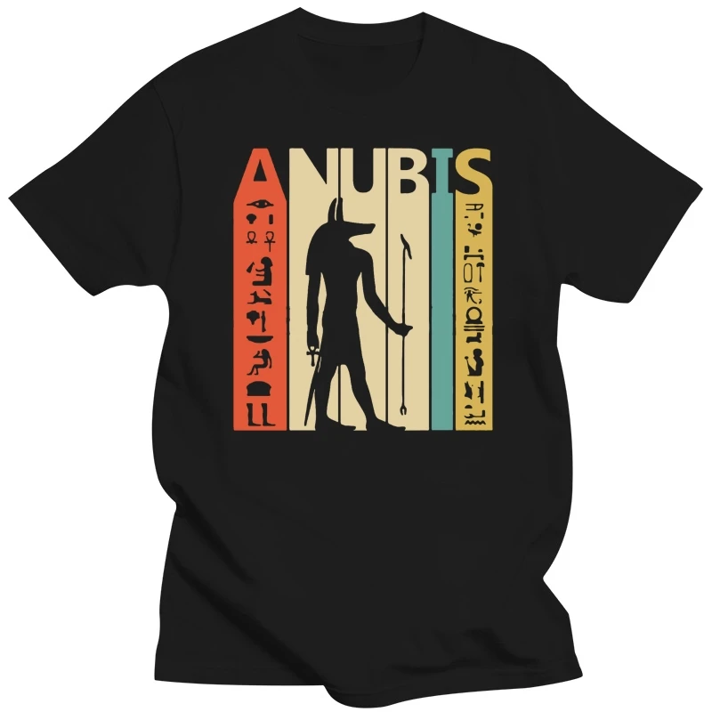 Men t-shirt Vintage Ancient Egypt God Anubis tshirt Women t shirt