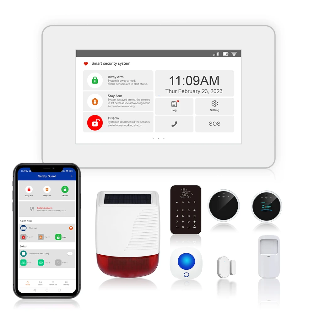 

2025 Hot G1 WIFI 4G Dual Network Home Intruder Anti Theft Security Alarm System Remote Control APP SMS Prompt Telephone Alarm