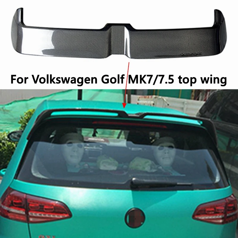 For  Volkswagen Golf MK7/7.5 Rline GTI modified carbon fiber O style roof spoiler special fixed wind wing top wing 2014-2019