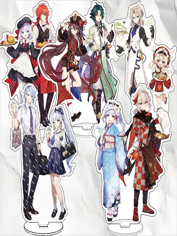 Genshin lmpact – support en acrylique pour figurine de dessin animé Varesa Mavuika Kinich Wanderer, plaque modèle 1 pièce, décor de bureau, signe debout, cadeau pour Fans de jeu