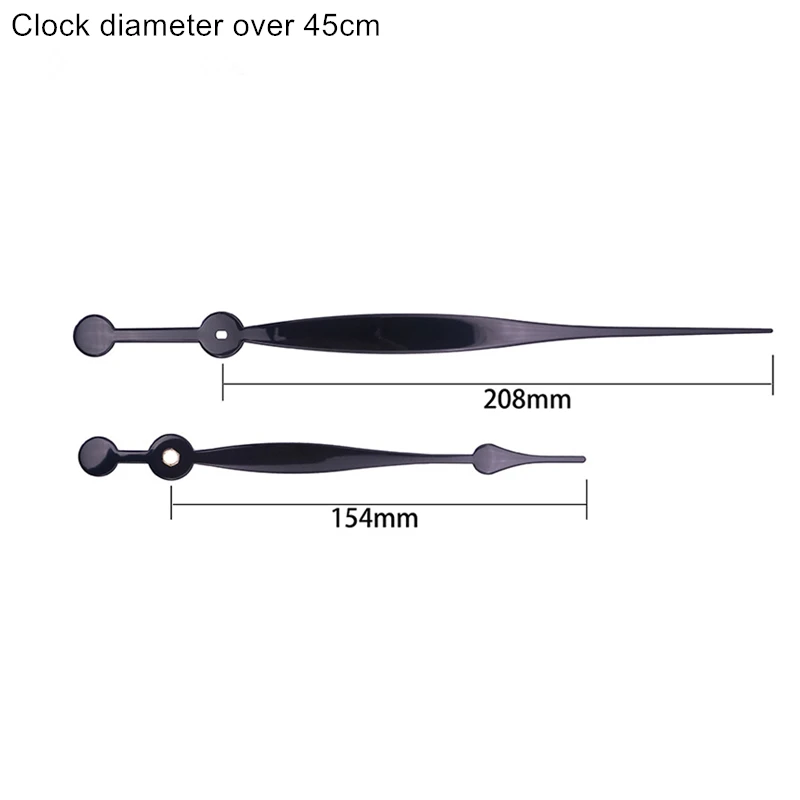 Long Black Hands Quartz Clock Movement Mechanism Arms DIY Your Large Wall Clock Accessories