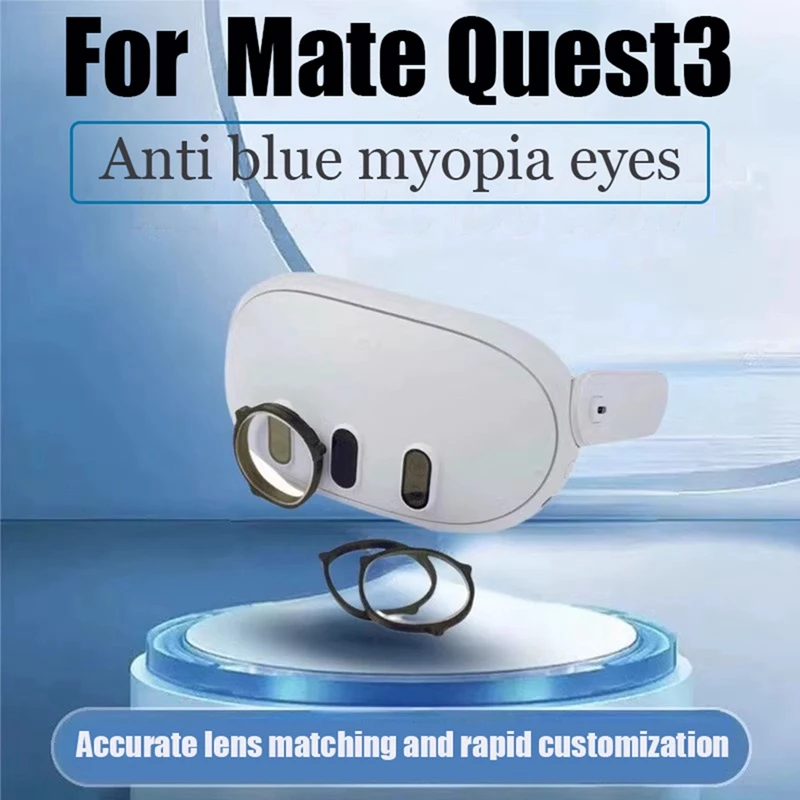 

Для Meta Quest 3 оправа для очков быстроразборная Магнитная Рамка для объектива для аксессуары запасных частей Квесты 3 VR (без стекла объектива)