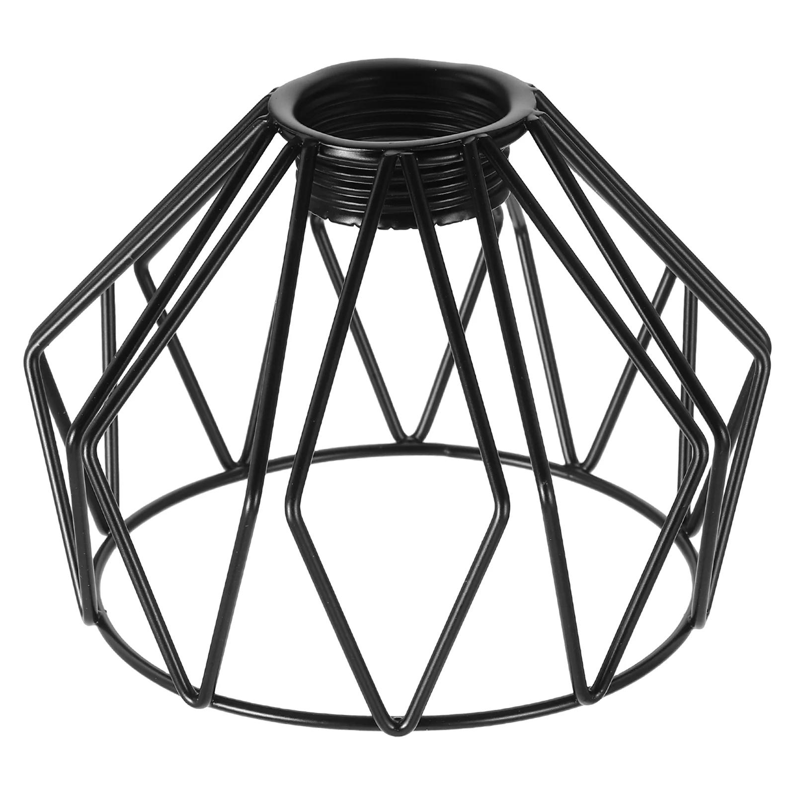 

Double-layer Steaming Rack Wrought Iron Birdcage Chandelier Black Light Shade Bulb Silver Food