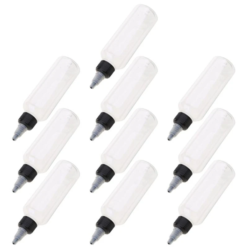 

10pcs Plastic Squeeze Bottles Square Bottles for Essential Oils and Fragrances