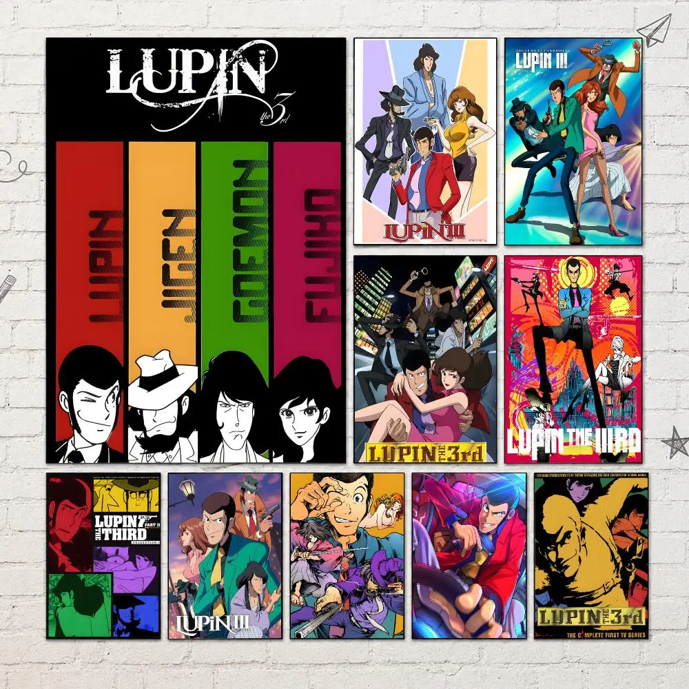 Anime L-Lupin the Third Japanese Crime Adventure Poster PP  Wall Decor for Bedroom,Living Room,Dorm,Bar Aesthetic Gift