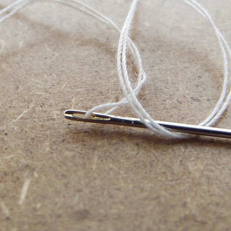 25 ชิ้นขนาดใหญ่เย็บเข็มเย็บ Handmade หนังเส้นด้ายเหล็กถักชุดเครื่องมือ