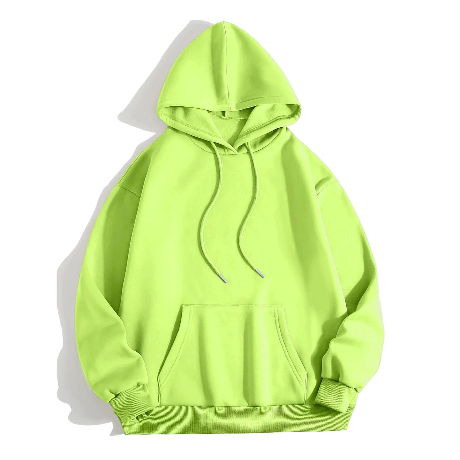 Green Women Sweatshirt And Hoodies Y2k Harajuku Pullovers Athletic Sweatshirt Winter Autumn Long Sleeve Sweatshirt Pocket Coat