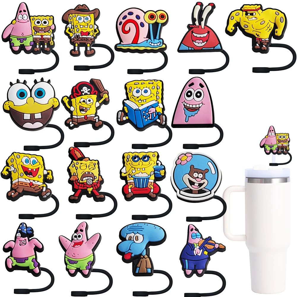 Hot sale cartoon silicone straw cap Drink straw plug ReusableDust prevention spill-proof drinking cup straw cap pendant