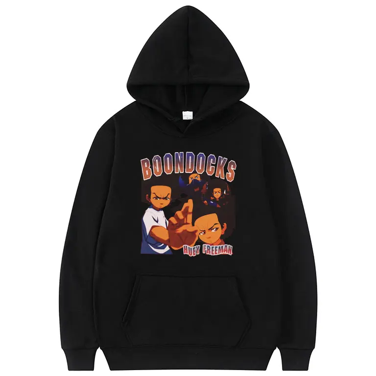 The Boondocks-Sudadera con capucha para hombre y mujer, prenda deportiva masculina de estilo Hip Hop, ropa de calle de talla europea