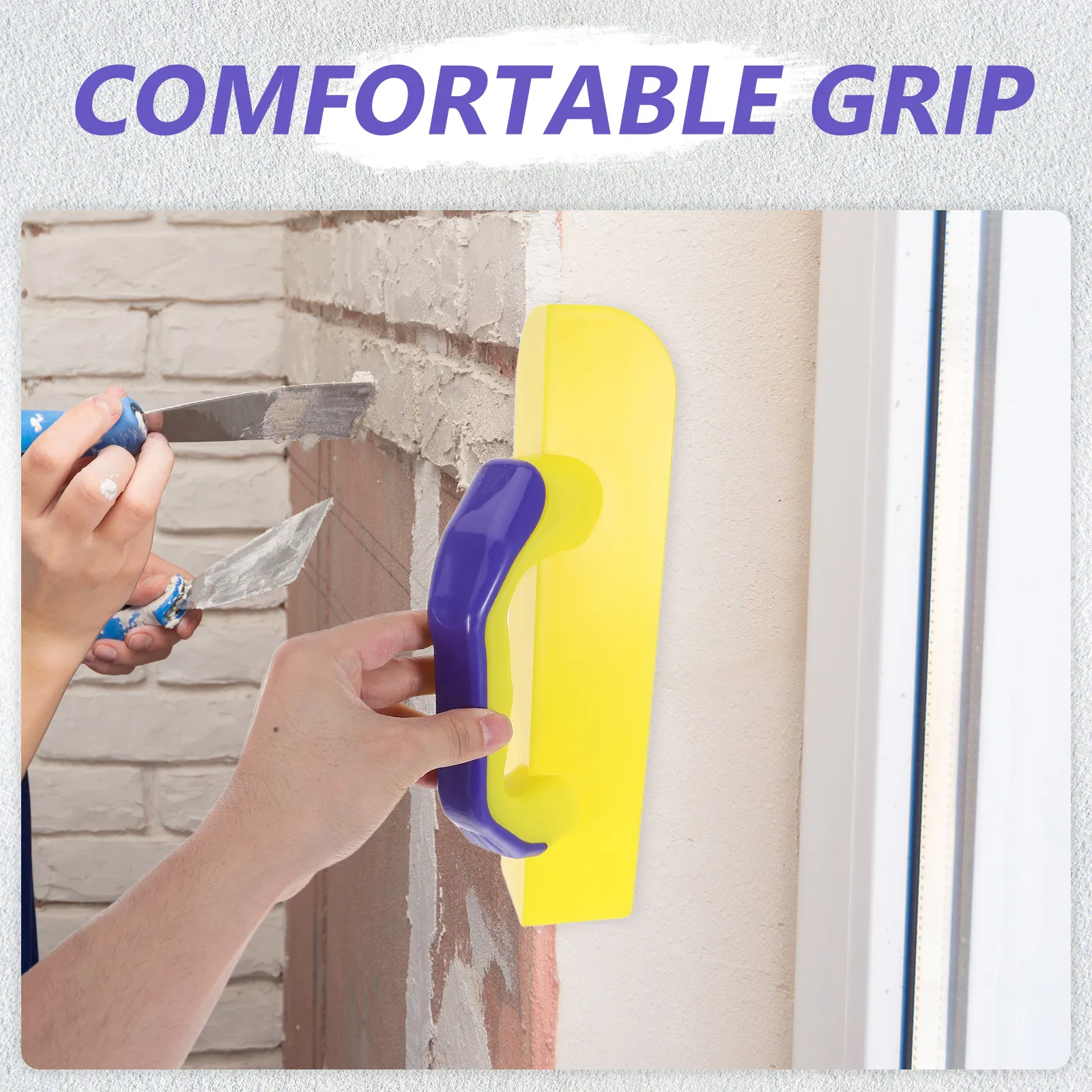 2Pcs Plastic Drywall Corner Trowel Set 30x11x8.5cm Corner Knife Wall Plastering Tool Brick Trowel