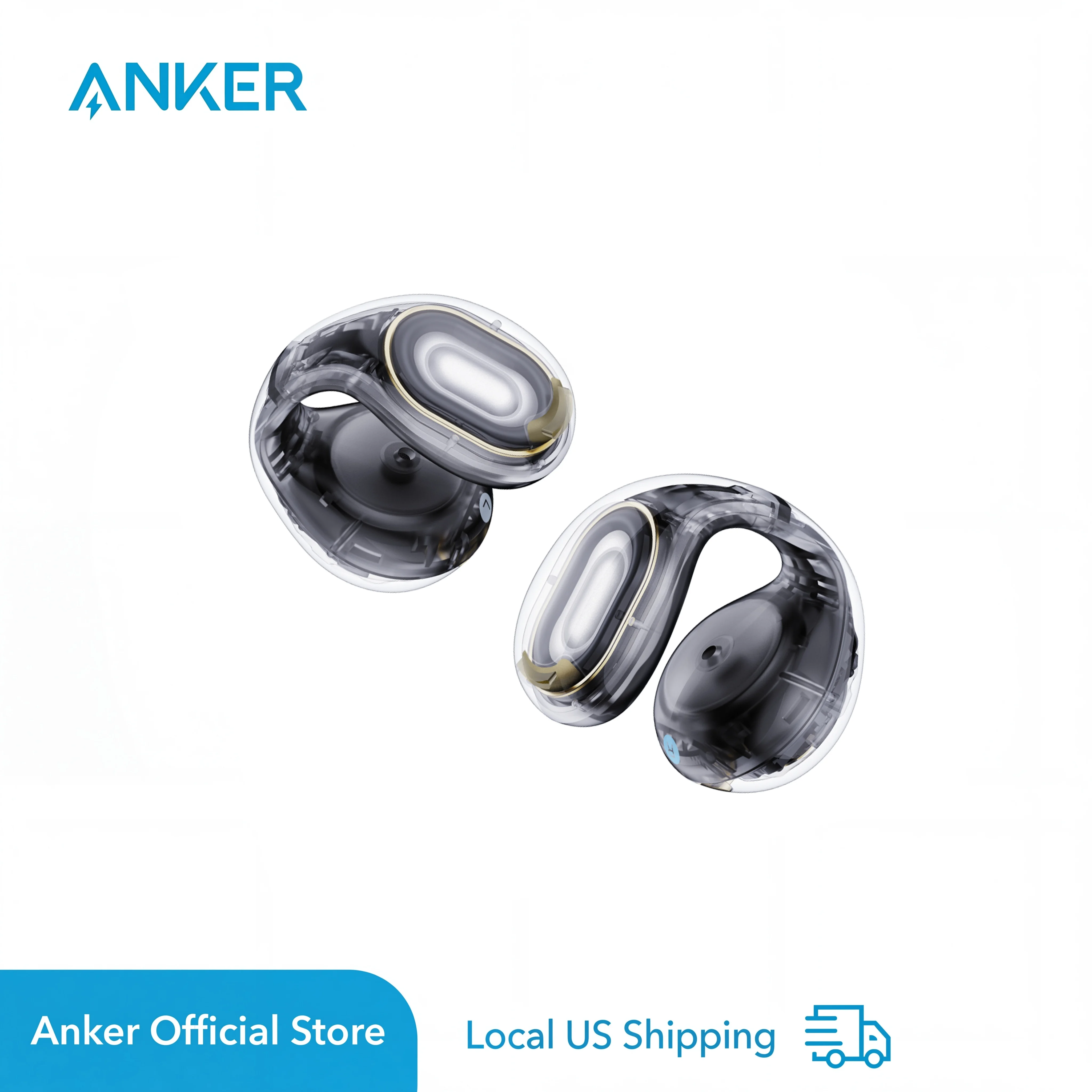 

Наушники Soundcore C30i от Anker, открытые наушники-клипсы, легкие и удобные, подходят для маленьких ушей, надежная фиксация (восстановленные)