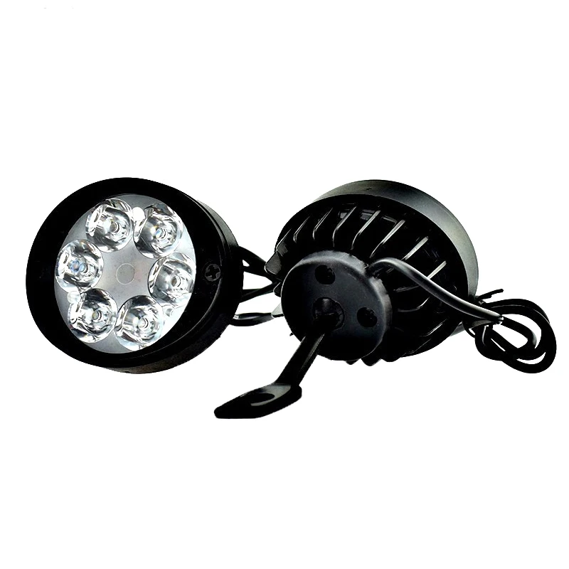 2pcs High Quality Set Motorcycle Headlight Fog Driving Lights Front Head Lamp 6 LED 12V-85V