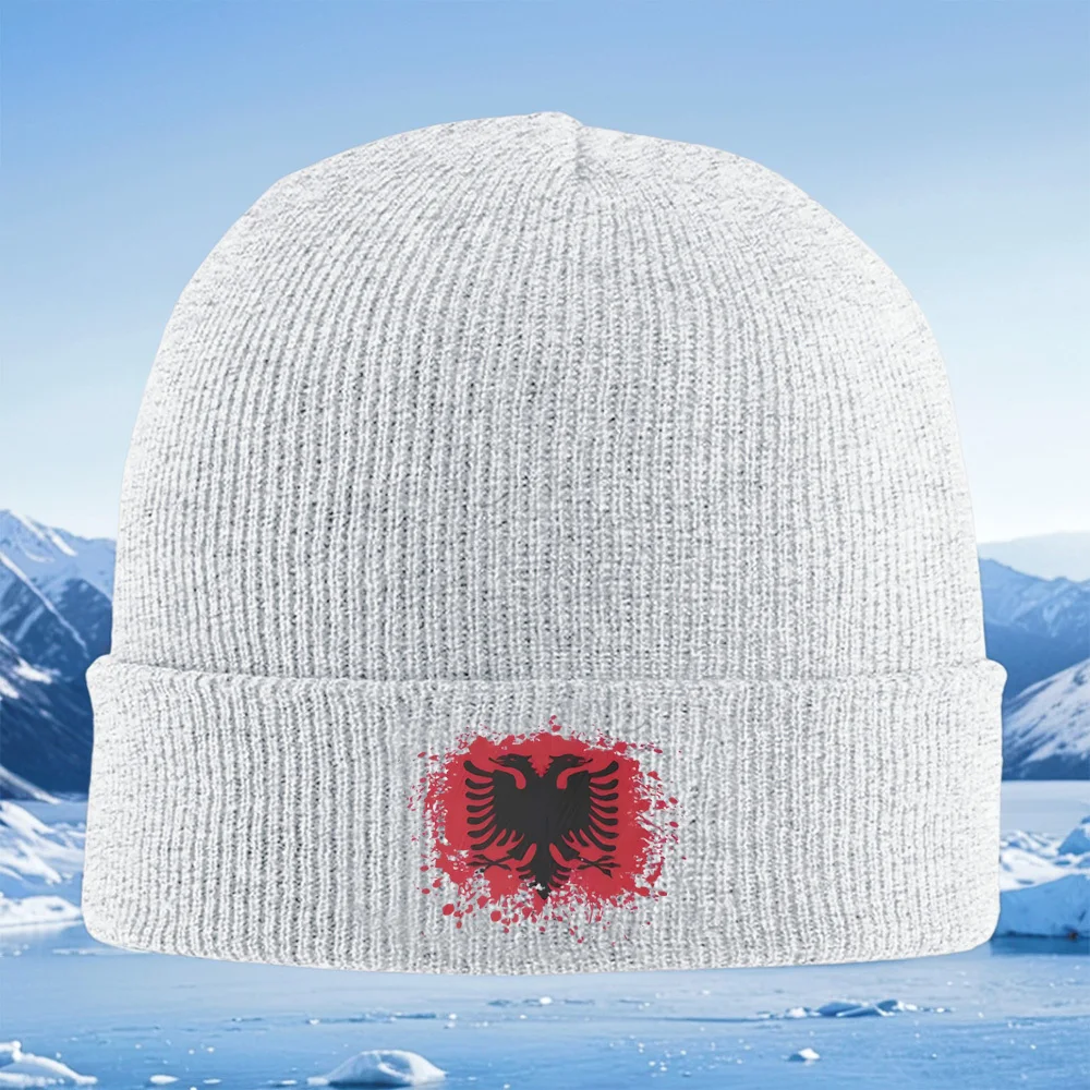 نمط الطلاء سبلاش درع النسر. الرجال النساء للجنسين محبوك قبعة قبعة صوفية قبعة الشتاء الحرارية الدافئة عيد الميلاد ركوب الدراجات في الهواء الطلق