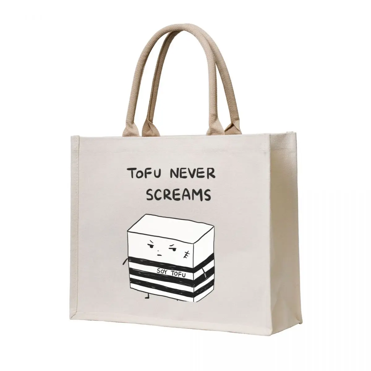 

Tofu never screams Tote Bag Women's handbag Cloth bag Canvas stote bag free delivery bags