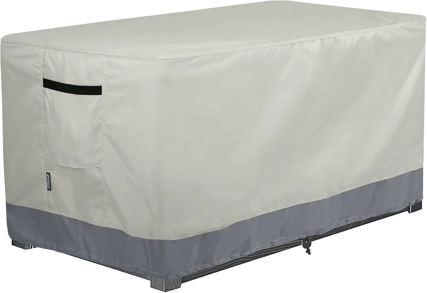 

Patio Deck Box Cover Waterproof Outdoor Rectangular Storage Bench Cover 62L x 30W x 26H inch