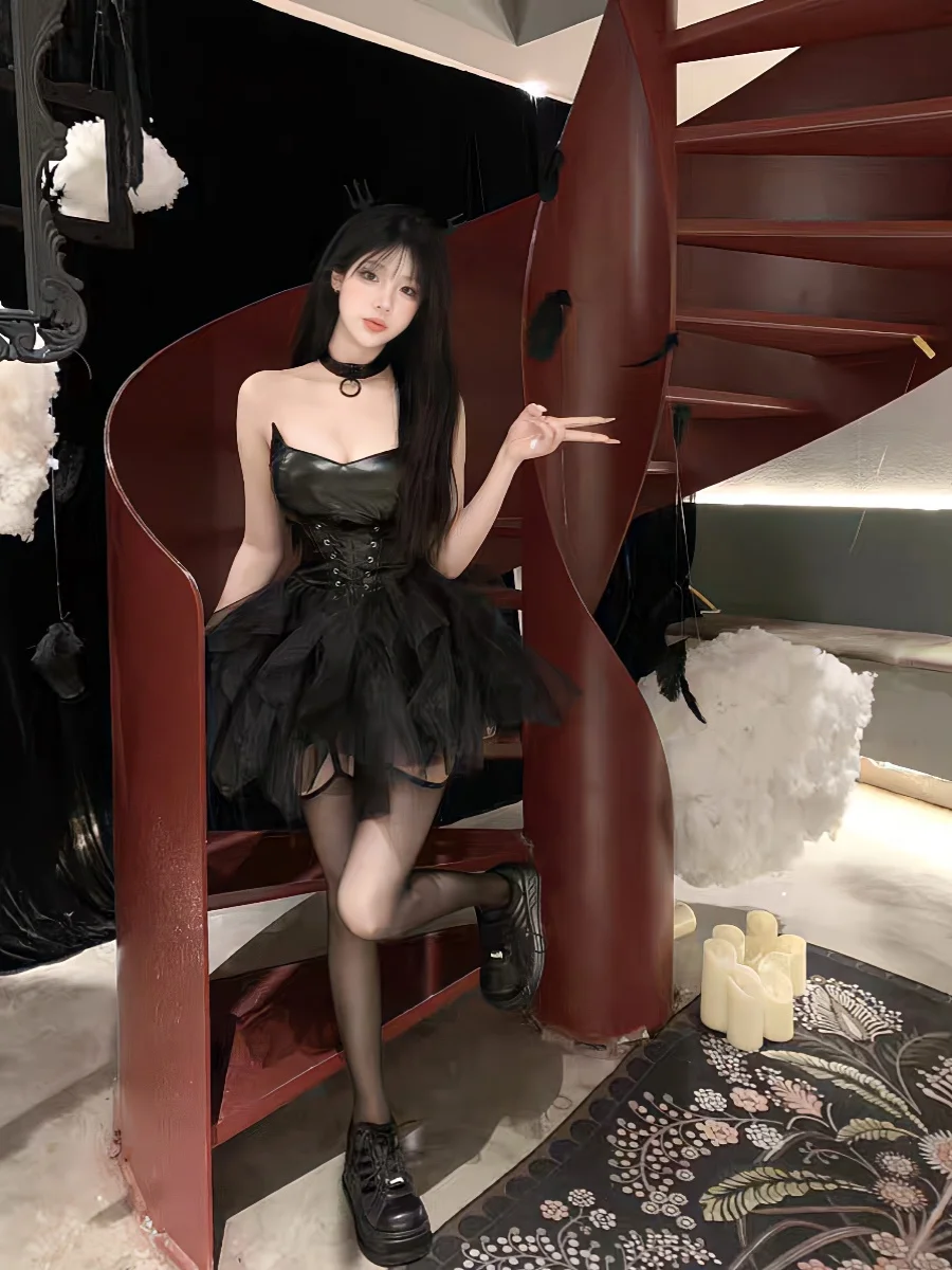 

Сексуальный костюм на Хэллоуин Devili Pure Desire Maid Dr, платье с завязкой на талии для женщин, большие размеры, пышная юбка с завязками на талии