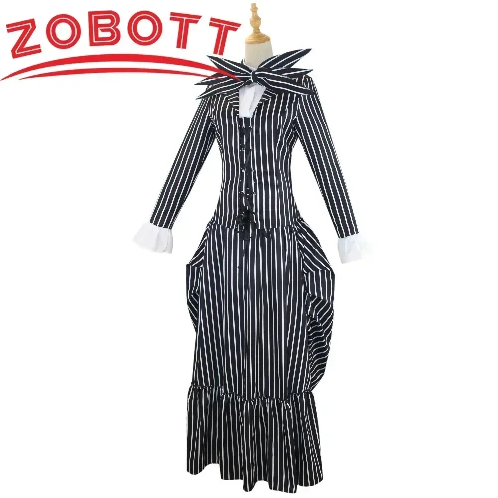 جاك سكيلينجتون أزياء تنكرية لفيلم الكابوس كوسبلاي قبل عيد الميلاد مخطط علوي بانت زي حفلة الهالوين