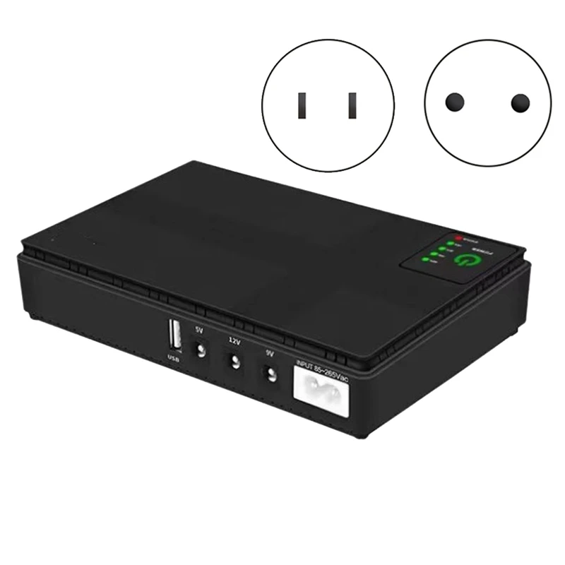 

1 Set 5V 9V 12V Uninterruptible Power Supply Mini UPS USB 10400Mah Battery Backup For Wifi Router CCTV (EU Plug)