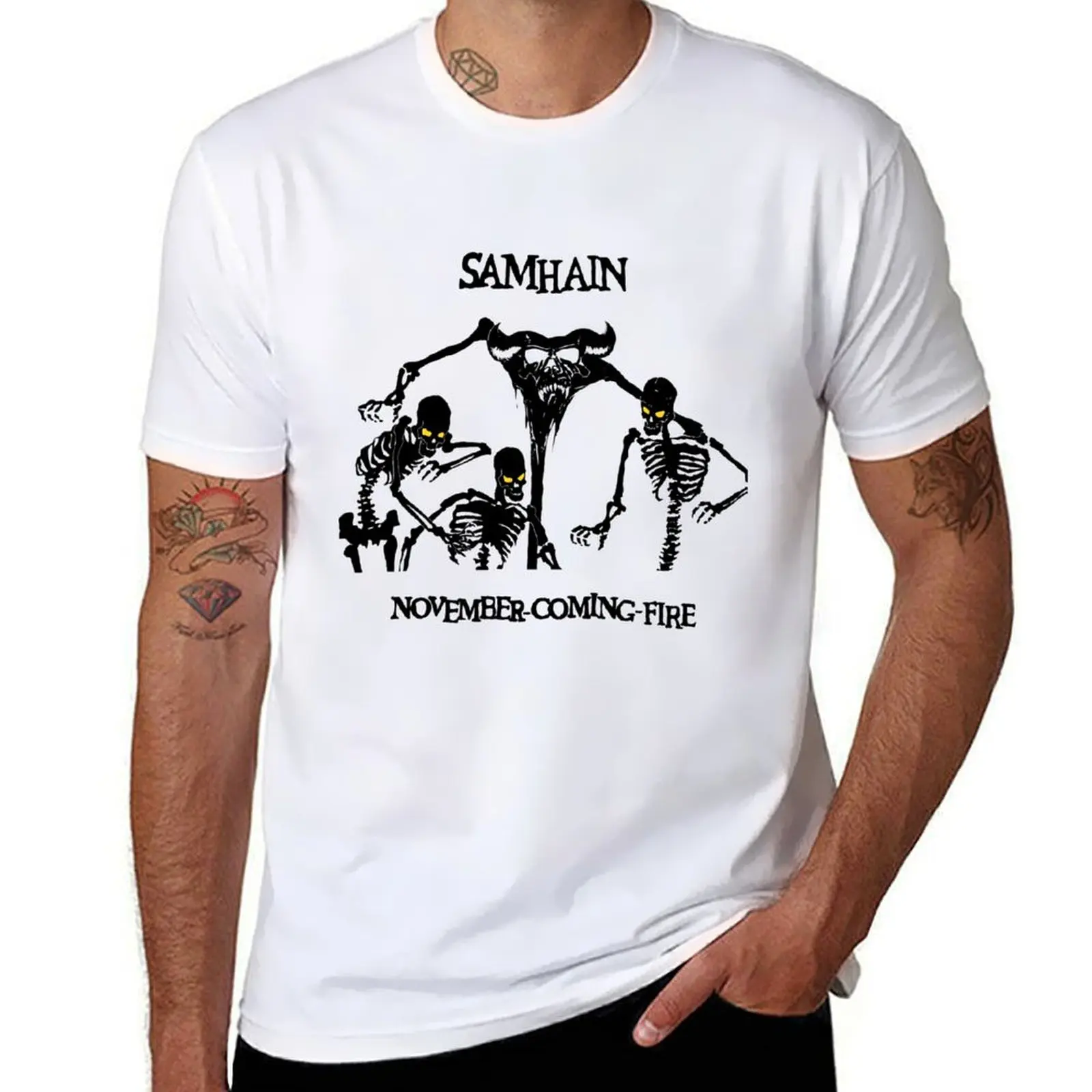 

man t-shirt T-Shirt shirt men t for man casual summer man shirts t black plain for 2 cotton Band Samhain package