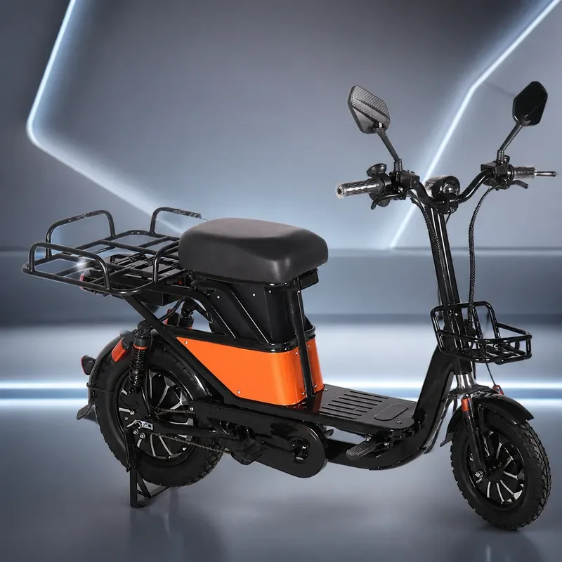 Electric Delivery Bicycle with Long Battery Life for Food and Package Transport Heavy Duty E Bike for Commercial Use
