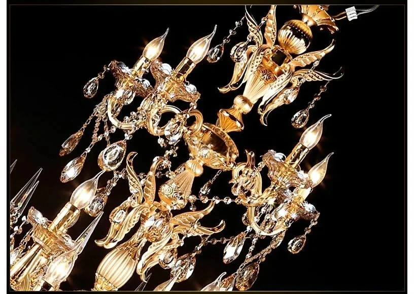 Free Shipping European Golden Lustres Hot Chandelier Genuine Vintage Crystal Chandelier E14 Led White High Quality Chandelier