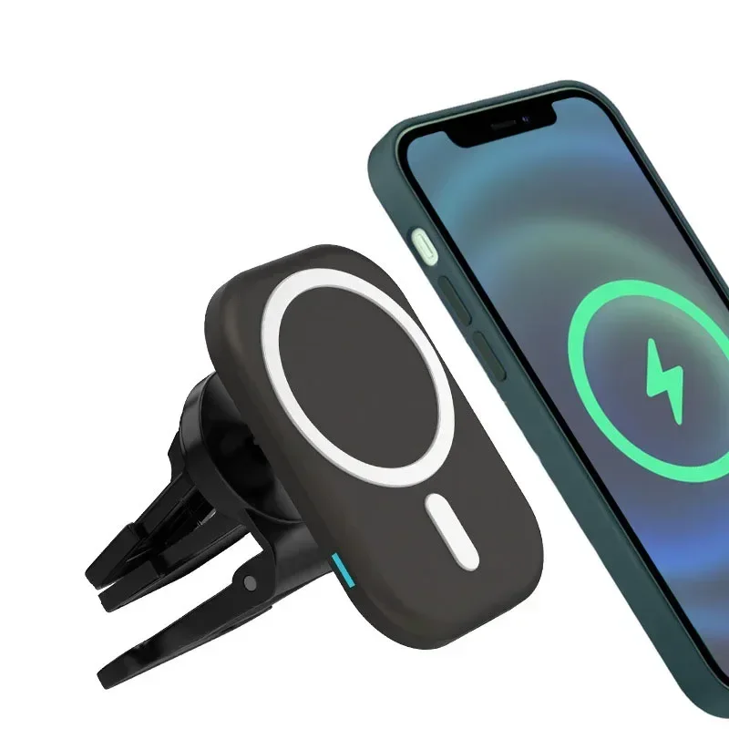 9V 15W Smart Car Charger Magnet Adsorption Car Phone Wireless Charger Mobile Phone Holder Fast Charging Smart Charging