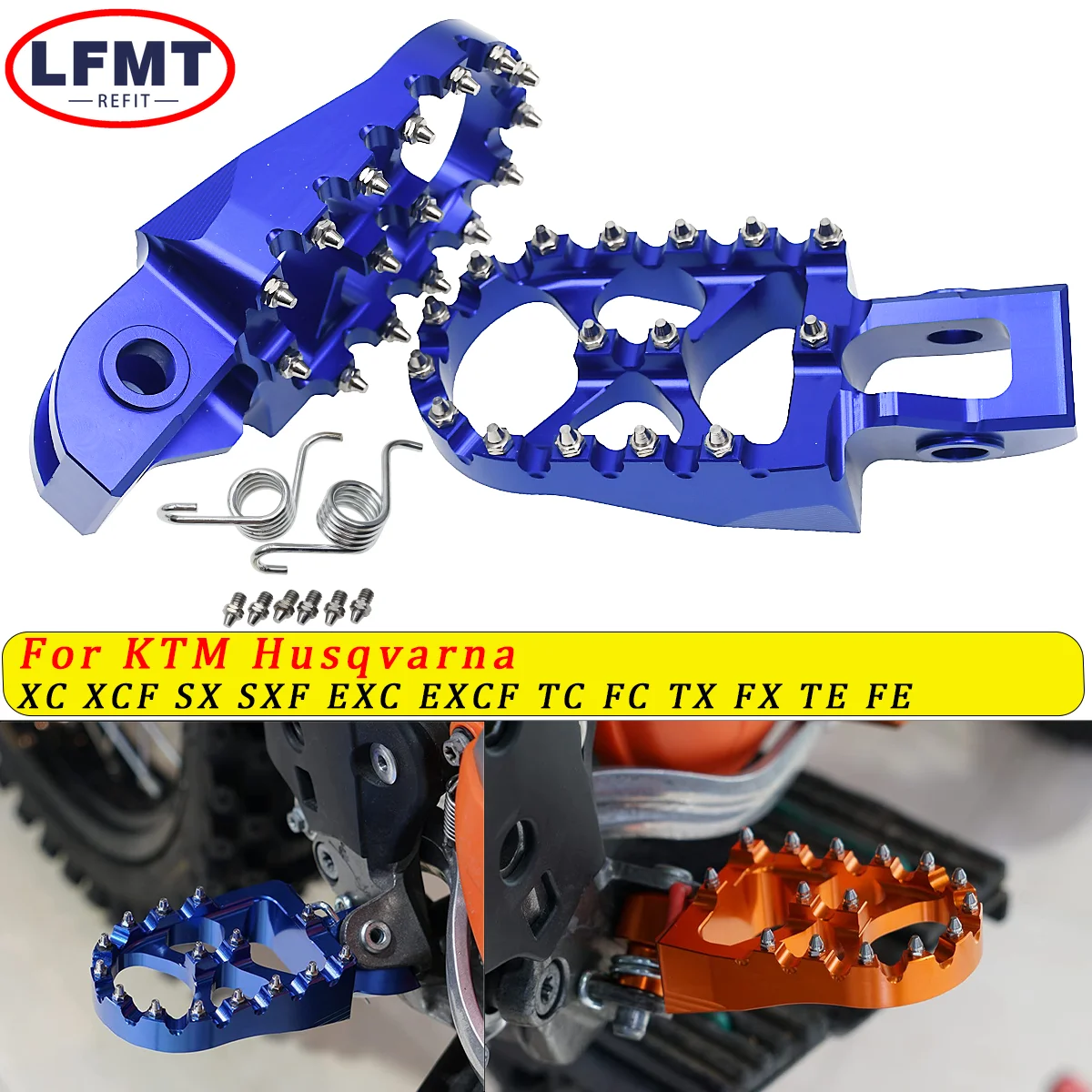 Подножки для педалей с ЧПУ для KTM 125 150 200 250 300 350 450 500 SX SXF EXC EXCF XC XCF XCW 2017-2022 2018 SX125 SX150 2016