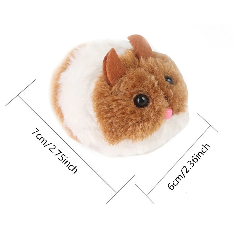 Funny Cat Toy Vibrating Mice Pull Lines Plush Mice Move Fake Mouse Clockwork Little Fat Mouse Fight Cat Interactive Pet Supplies