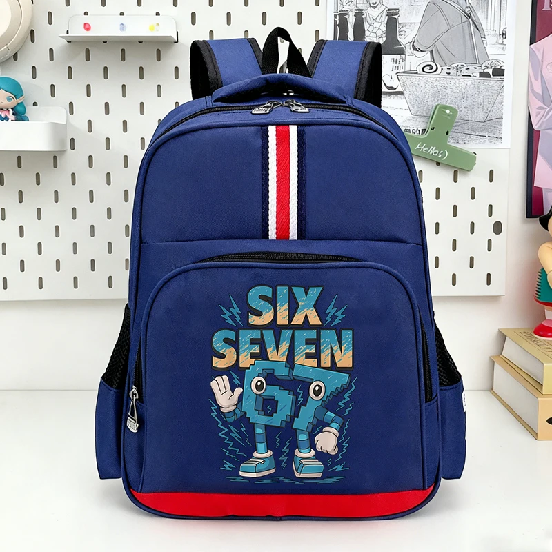 

Рюкзаки Steal A Brainrot, аниме-игра 67, школьные ранцы Six Seven, сумки для книг с героями мультфильмов для мальчиков и девочек, большие вместительные сумки на плечо, новый подарок