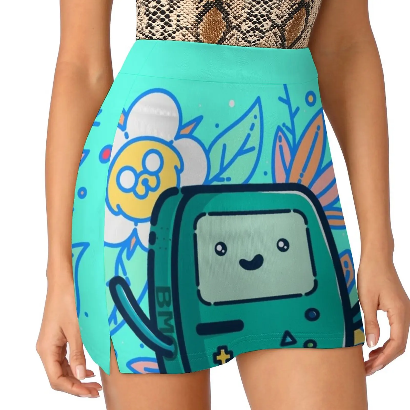 Adventure Time-Super Cute Bmo! Women's skirt Sport Skort Skirt With Pocket Fashion Korean Style Skirt 4Xl Skirts