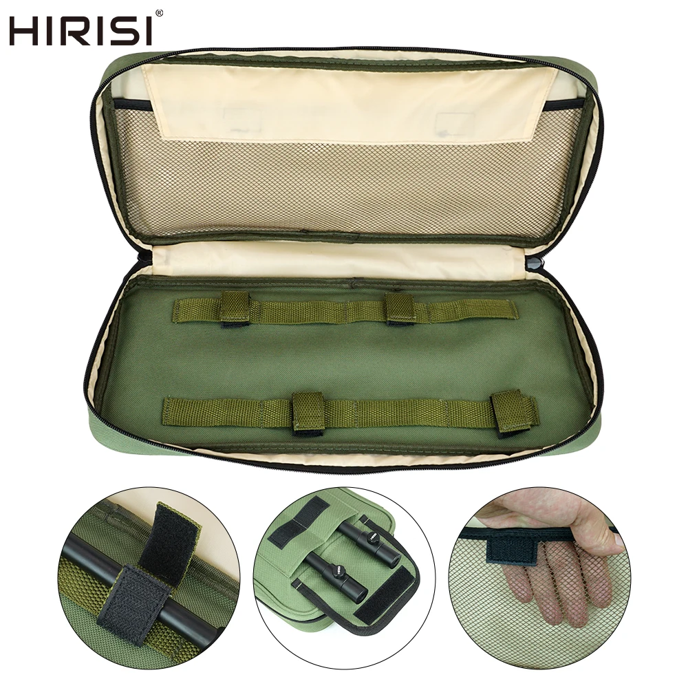 

Портативная сумка для снастей Hirisi для ловли карпа, сумка для хранения удочки, подходит для банков Buzz Bar, сверхлегкие водонепроницаемые палочки