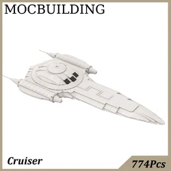 1/2 Minifigs Scale Cruiser Spaceship Model MOC Building Block Bricks Puzzle Toys for Kids Birthday Gift