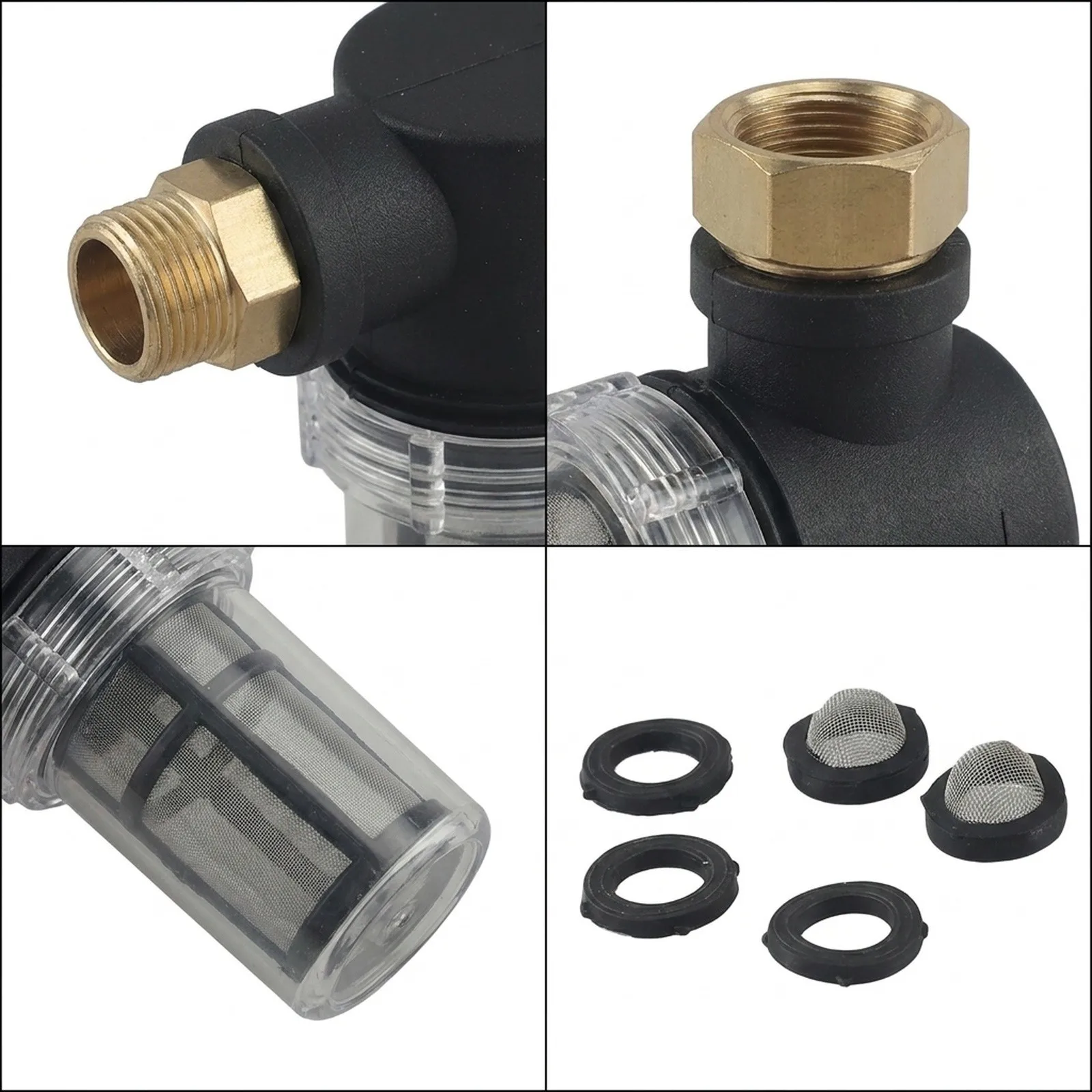 1set Garden Hose Filter 3/4 Inch Pipe Filter Garden Water Pump Pre-filter For Outdoor Water Sources Swimming Pools Garden Ponds