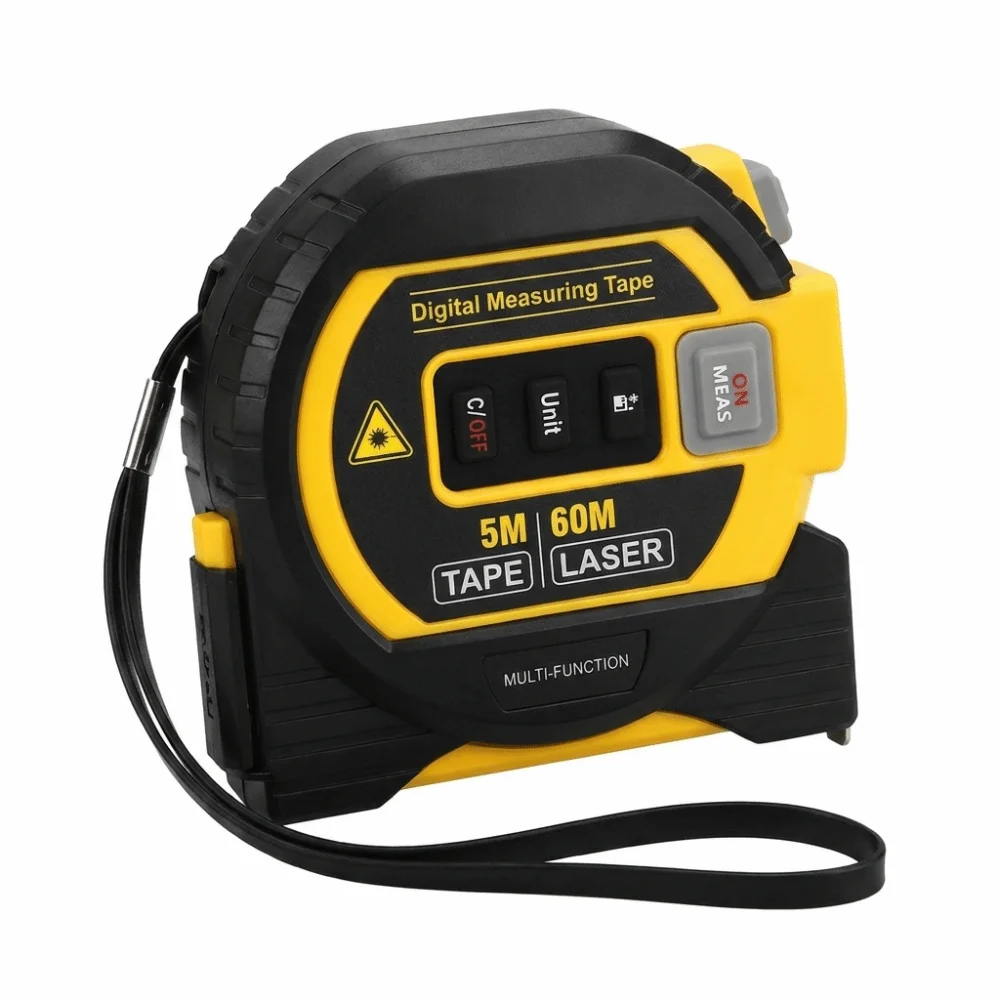 3 in 1 Laser Tape Measure High Precision LED Display Laser Rangefinder Multi Function 40/60m Laser Digital Tape Measure Tool