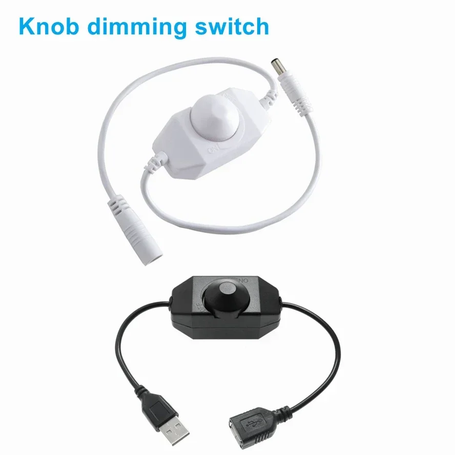 Pokrętło dotykowe ściemniacza USB DC Plug Inteligentny ściemniacz 0~100% DC5V 12V 24V do taśmy LED COB SMD, żarówki, lampki nocnej