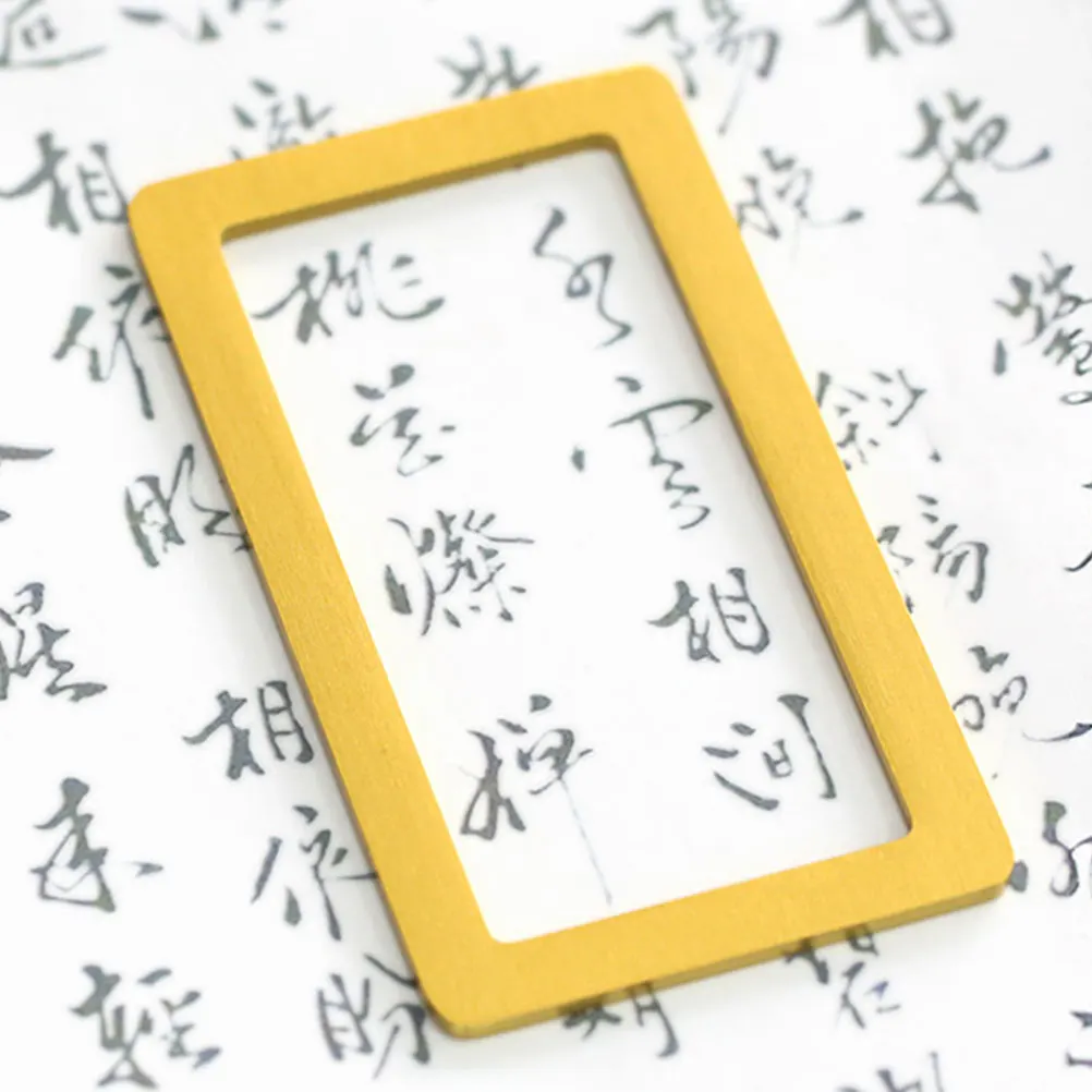 

Lettering Brush Copybook Frame Framed Metal Chinese Calligraphy Paperweight Edging Golden