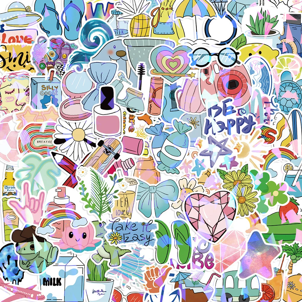 

10/50/100/200 шт. Kawaii милые наклейки Vsco Live Aesthetics наклейки для ноутбука, телефона, бутылки с водой, дневника, граффити, декоративная наклейка